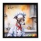 Edge Collections - 8" x 8" - Multicolor - Kitchen Wall Art Framed Metal The Chef - 1 Piece